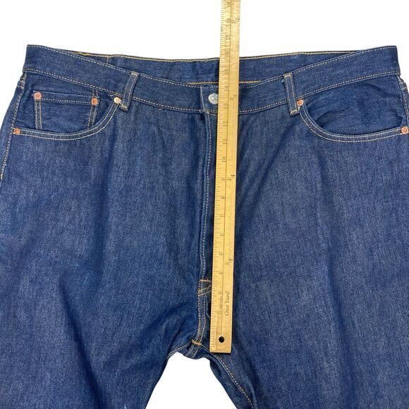 Levi's 501 Jeans Men 44 x 32 Blue Wash Classic Straight Leg Vintage Casual Denim - Picture 10 of 13